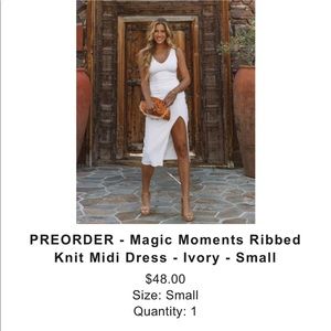 VICI Magic Moments Ribbed Knit Midi Dress